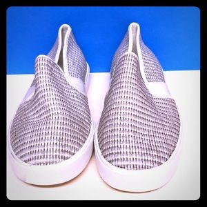 Cream slip on sneaker